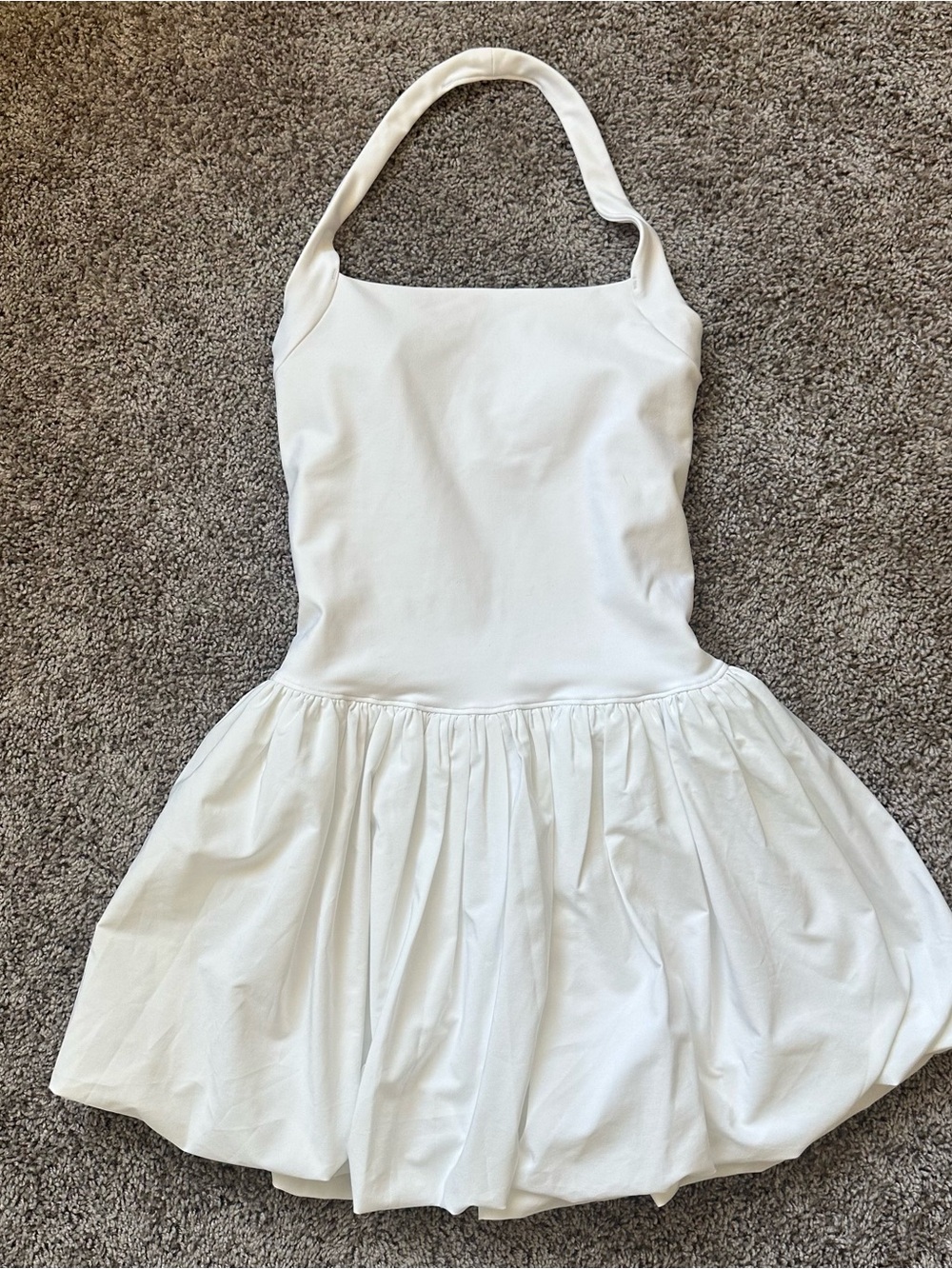 Abercrombie & Fitch White Halter Mini Dress